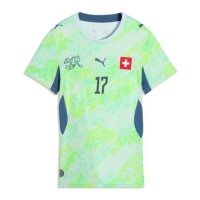 Stroje piłkarskie Szwajcaria Ruben Vargas #17 Koszulka Wyjazdowej dla damskie MŚ 2026 Krótki Rękaw